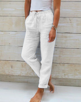 Damenhose Elastischer Bund Leicht Bequem