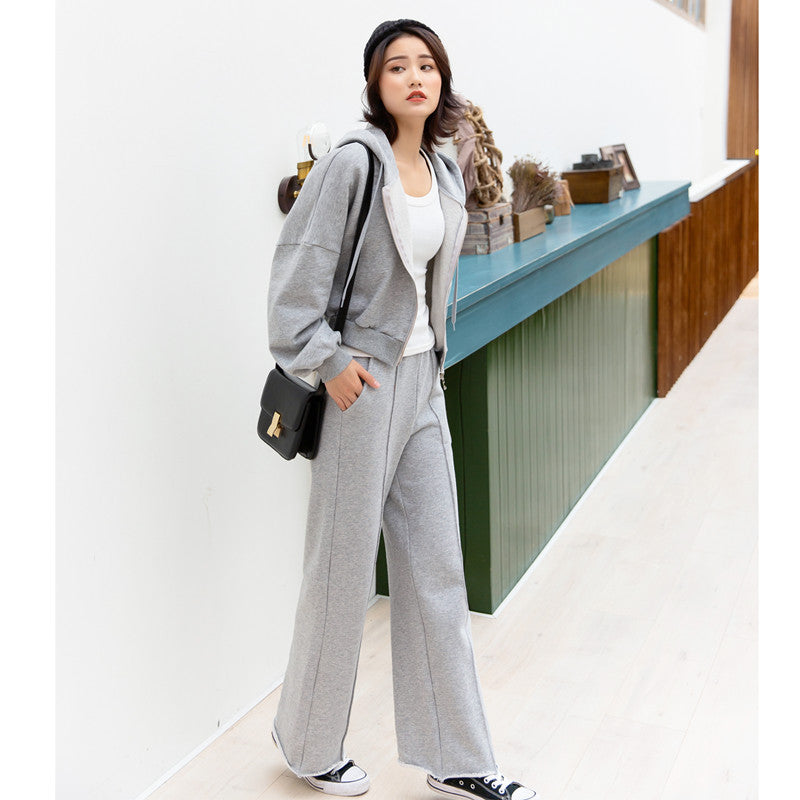 Damen Sportanzug-Set Kapuzenjacke und Hose Bequem Eveloria