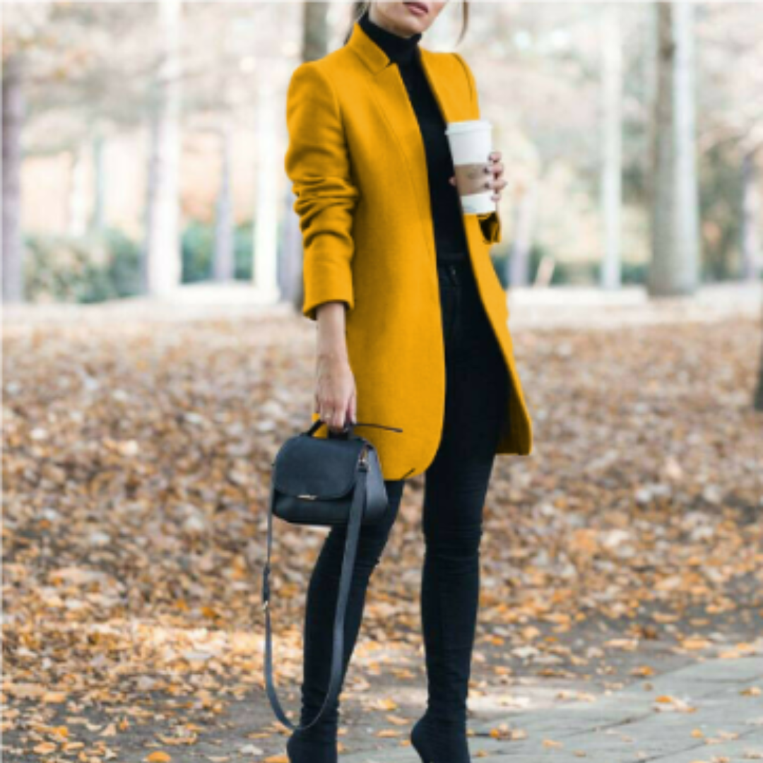 Damen Stehkragen Wintermantel Zeitloses Design
