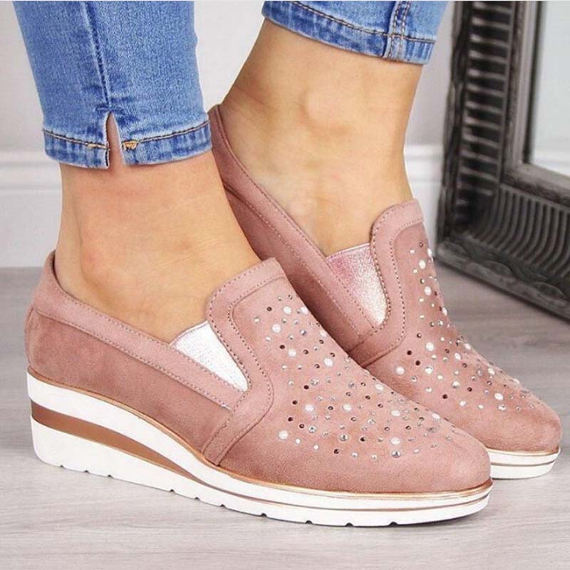 Eveloria Damen Keilschuhe Lässig
