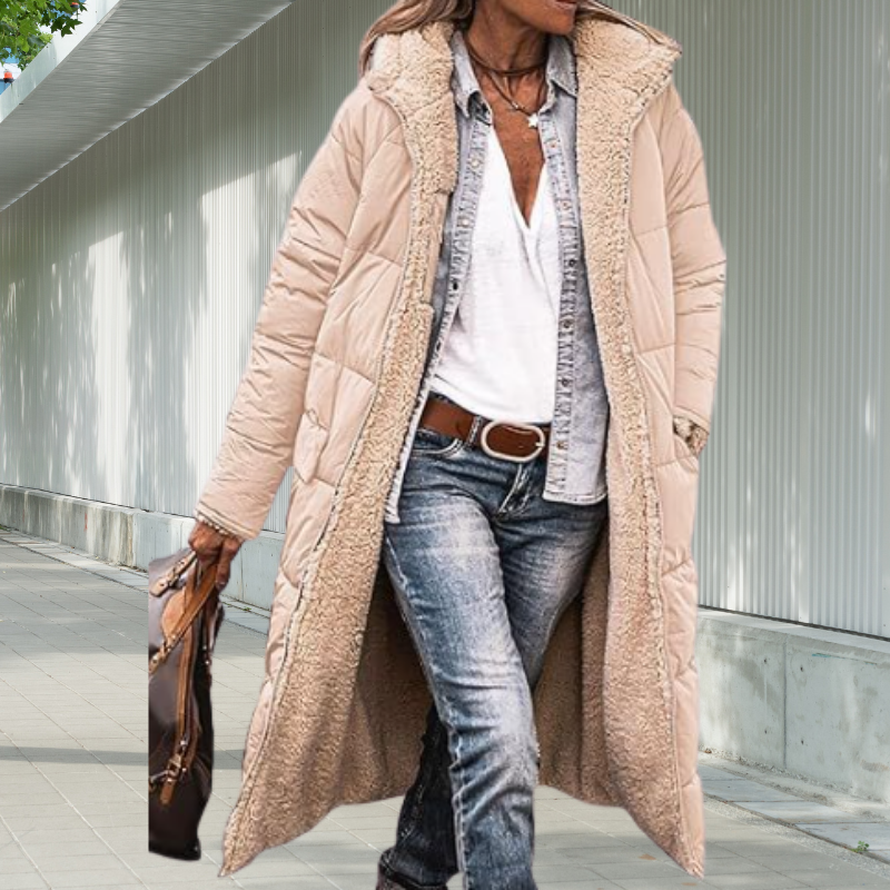 Damen Winterjacke Lang Gefüttert
