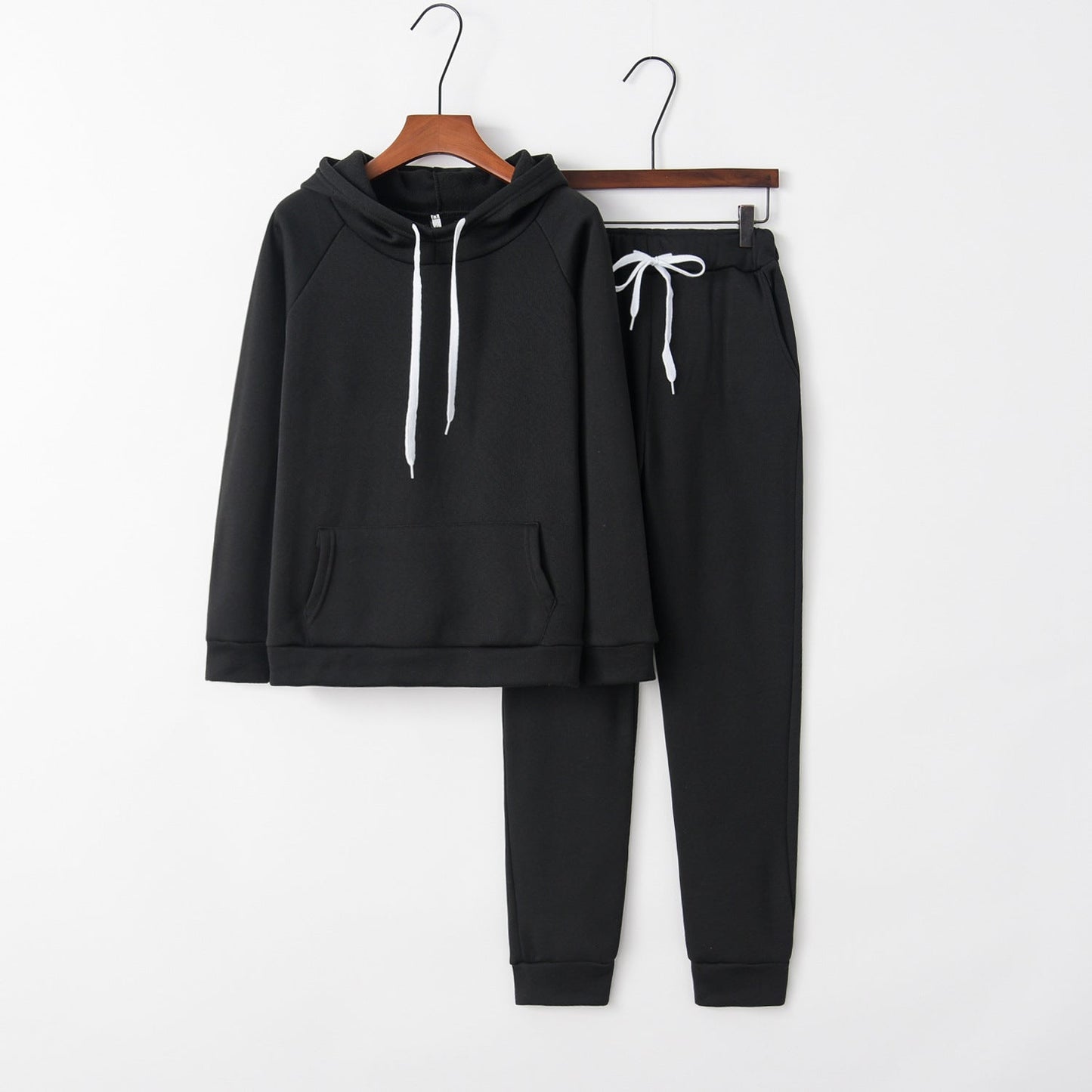 Damen Sportanzug Set Hoodie Jogginghosen Bequem Grau Eveloria