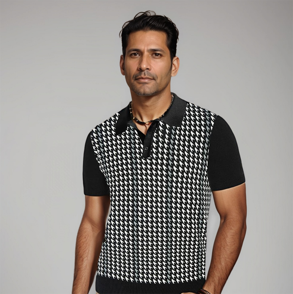 Herren Klassisches Polo-Shirt Baumwolle Weiß