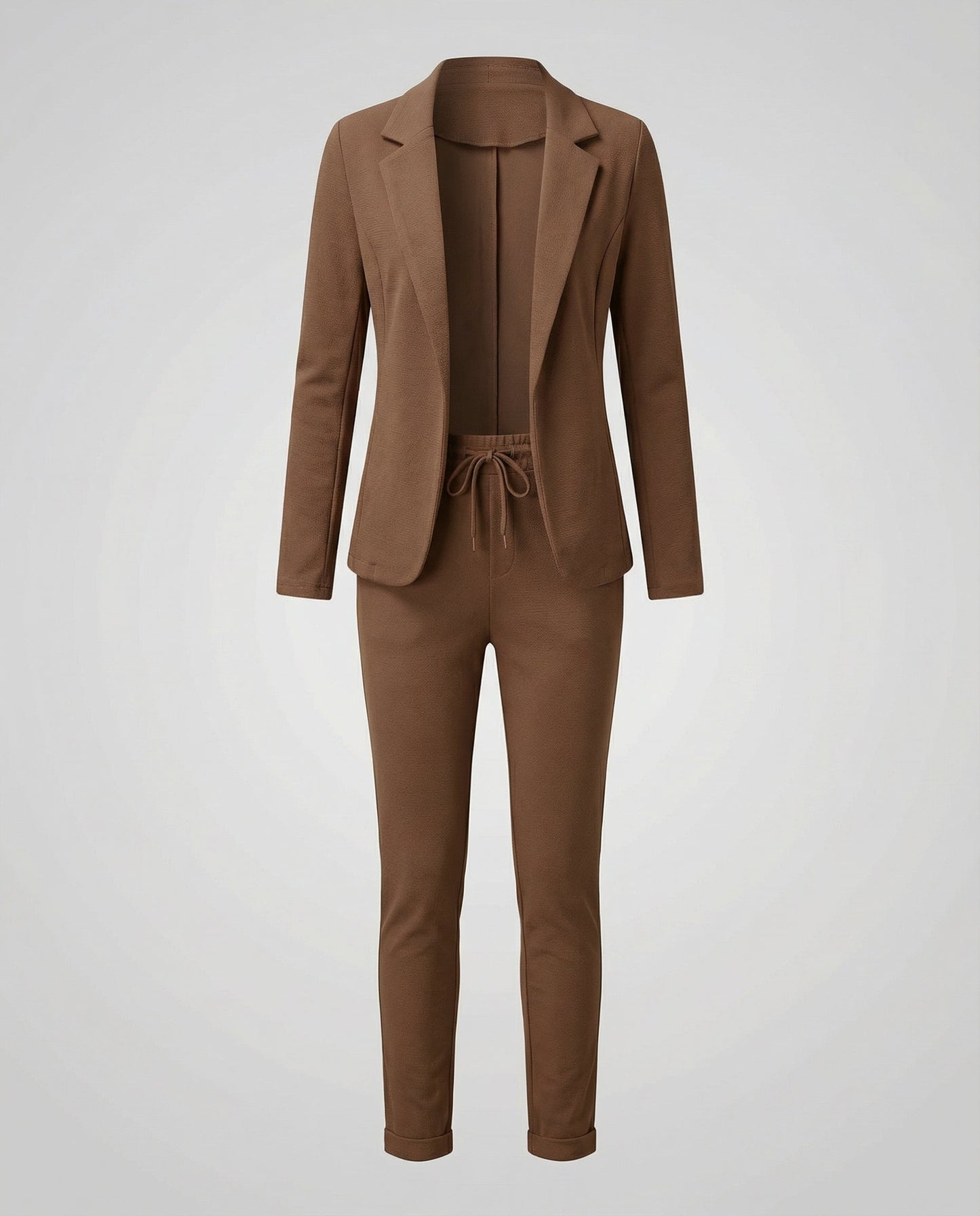 Damen Blazer Hosen Set Elegantes Polyester