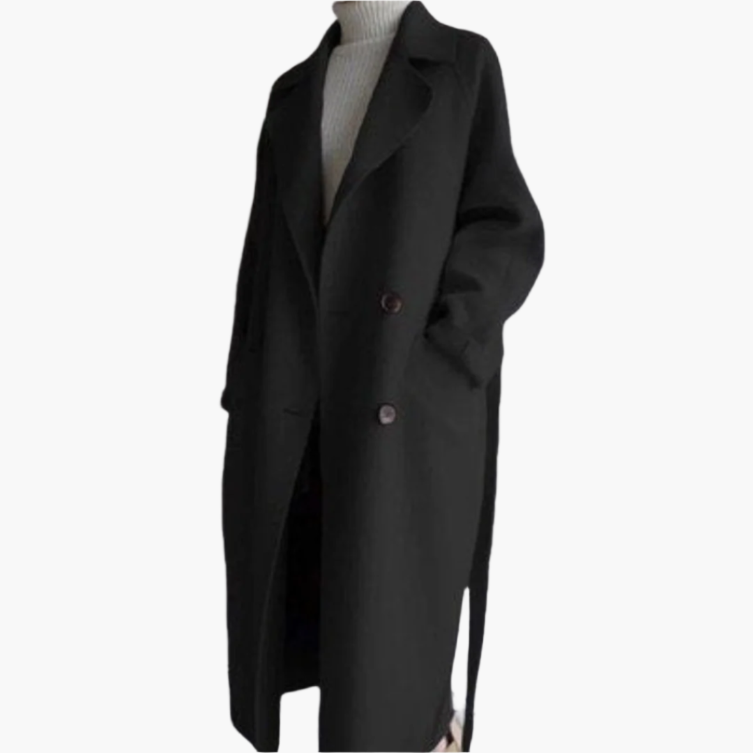 Damen Wintermantel Elegant Wickel Design