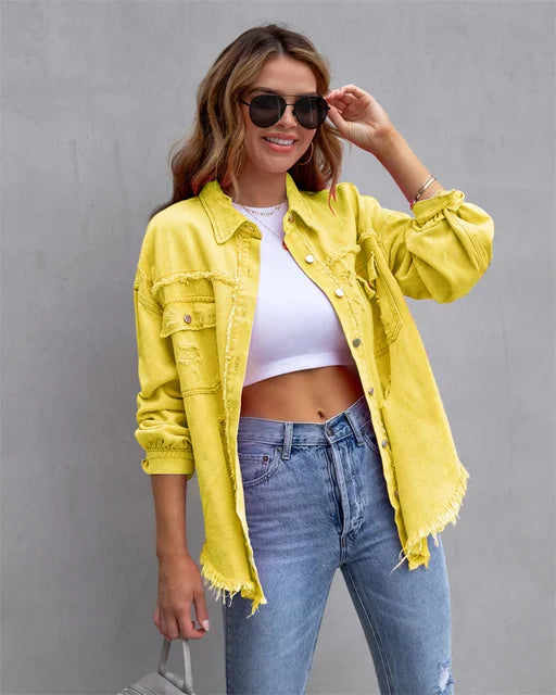 Damen Jeansjacke Zeitloser Stil Komfort