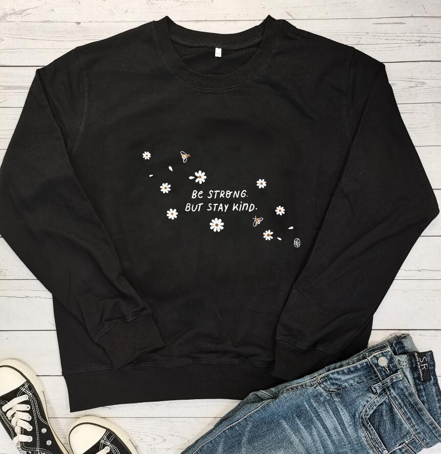 Damen Sweatshirt Florales Design Weiss
