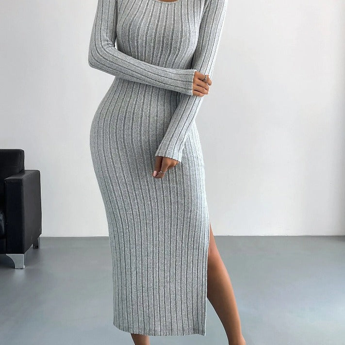 Eveloria Damen Langkleid Gestrickt