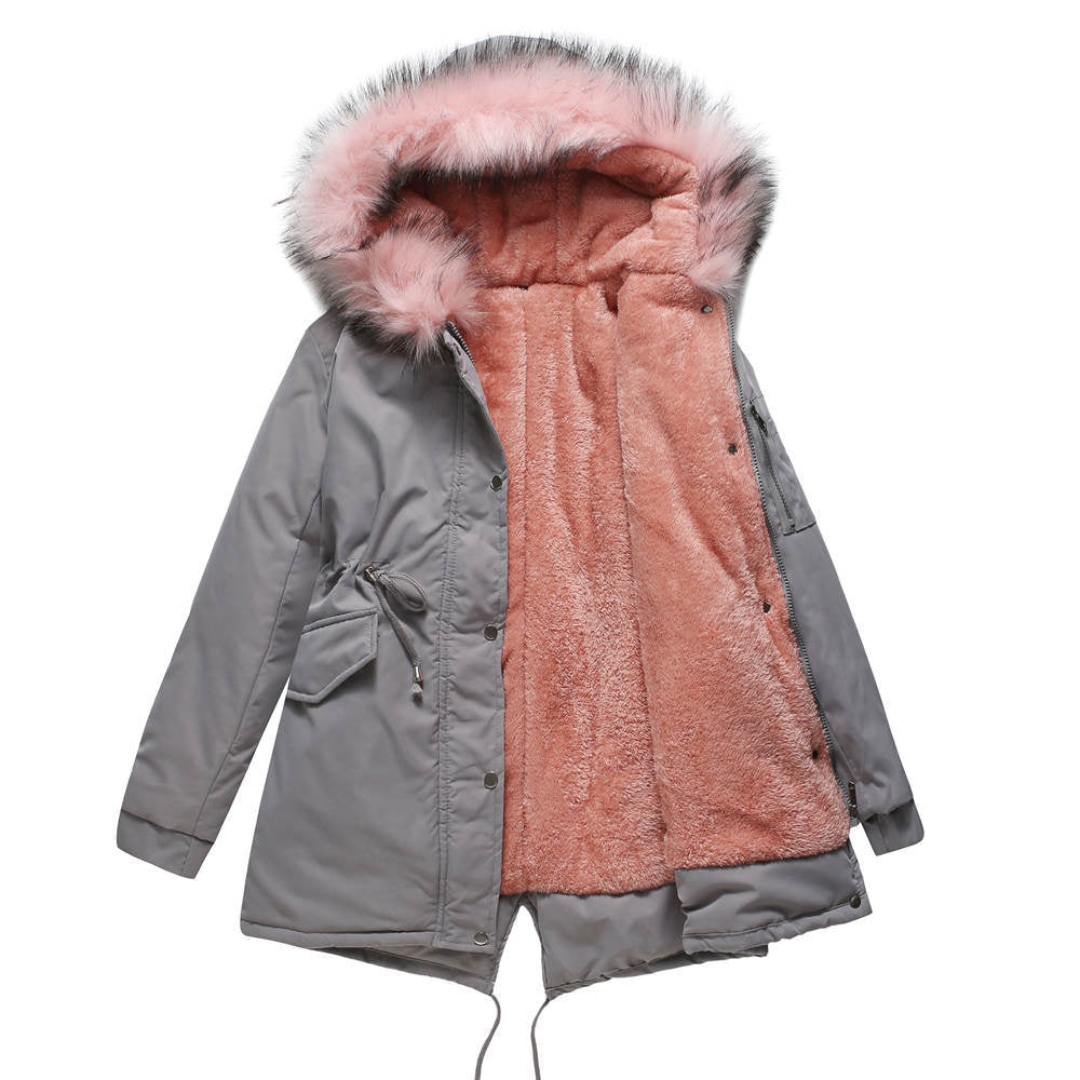 Damen Winterjacke Langärmlig Warm