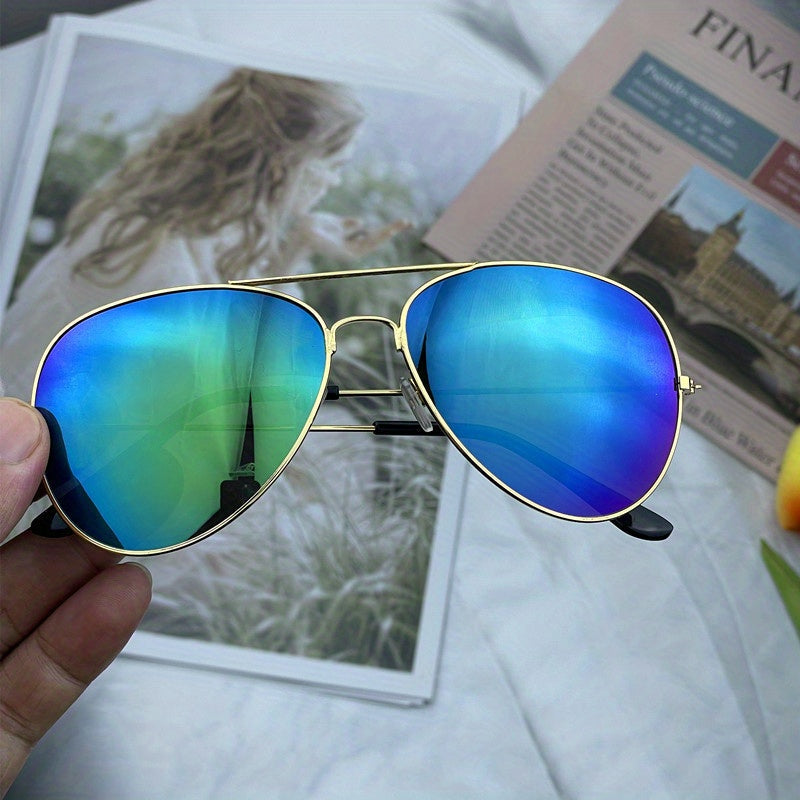 Eveloria Damen Aviator Sonnenbrille Goldener Rahmen