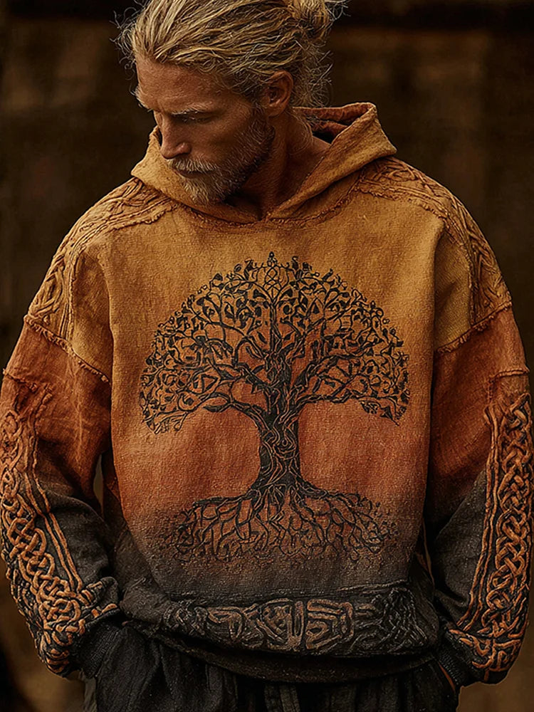 Herren Oversize Hoodie Viking Design - Eveloria