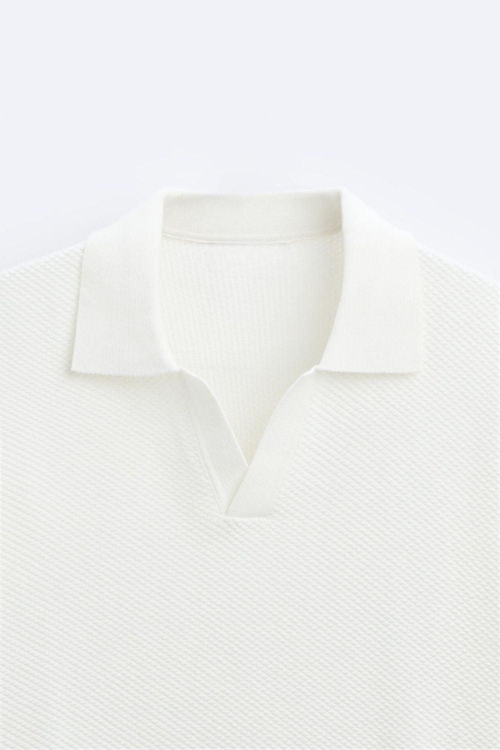Klassisches Herren Poloshirt Weiß Baumwolle