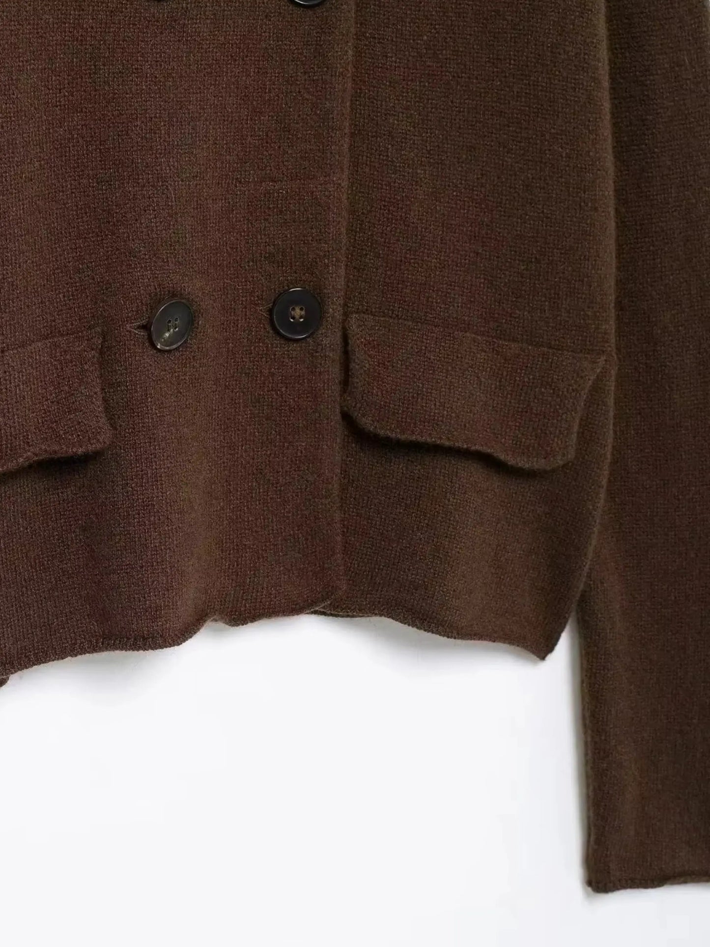 Damen Zweireihige Strickjacke