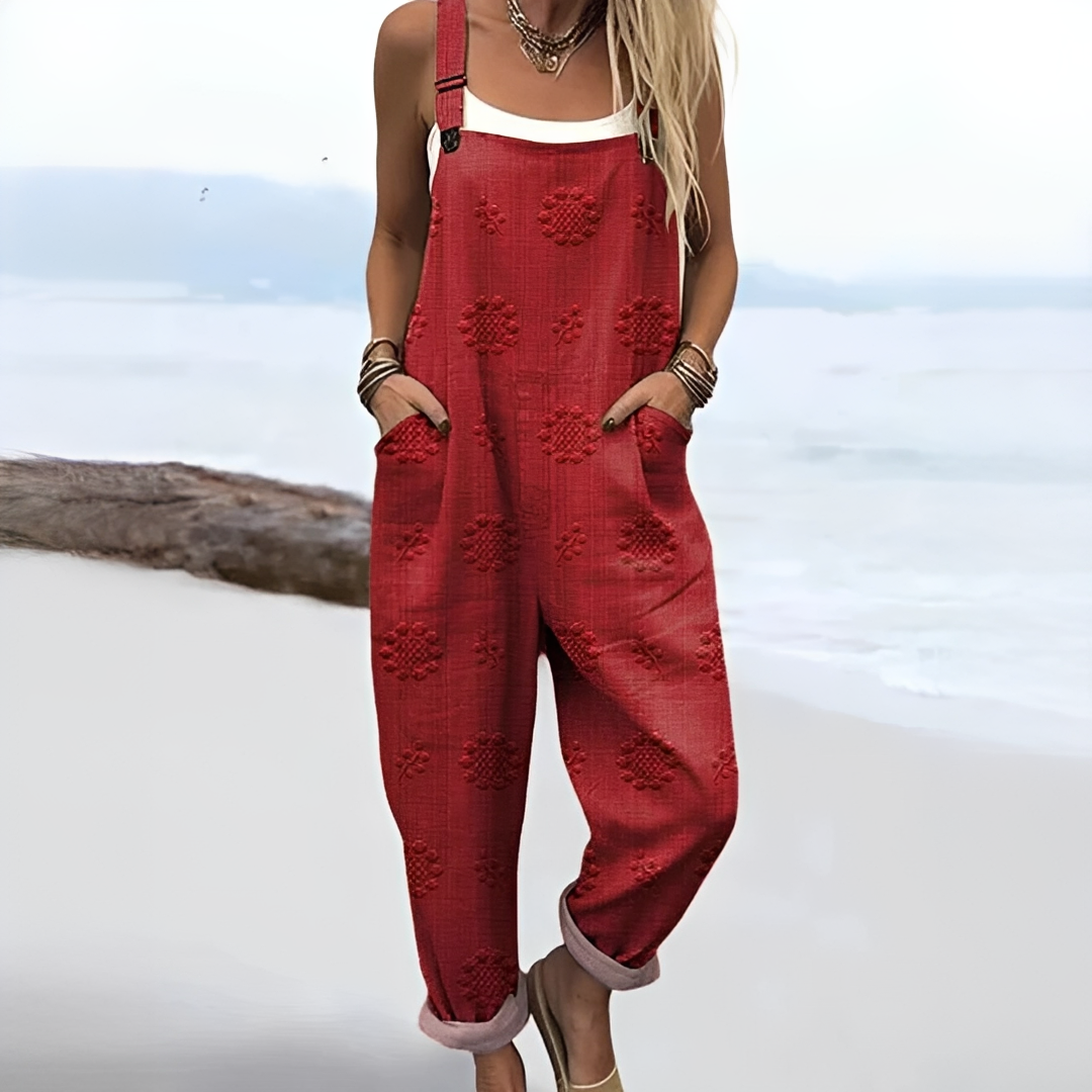 Damen Jumpsuit Leicht Sommerlich für Alltag und Urlaub
