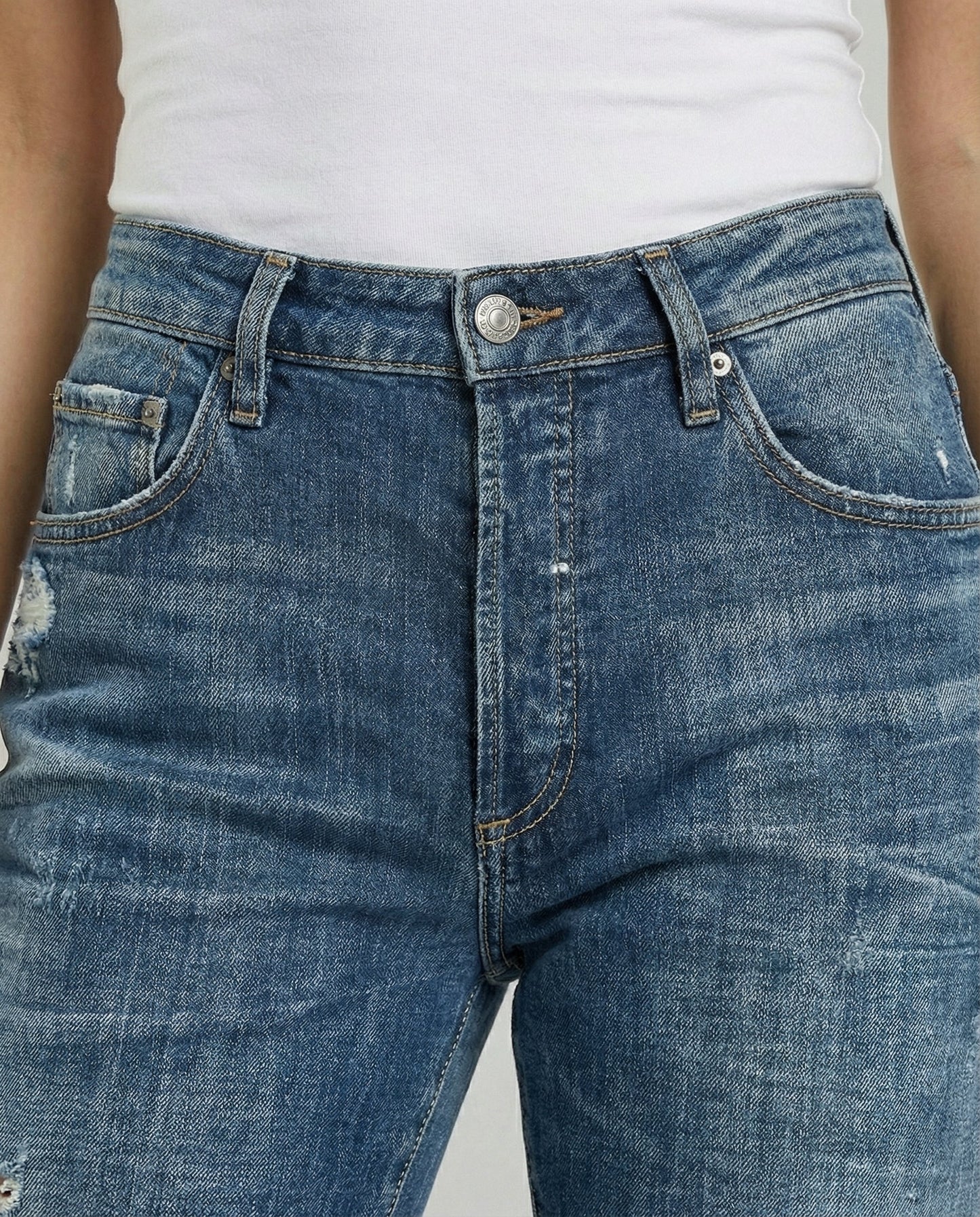 Damen Jeans Lockere Streetwear