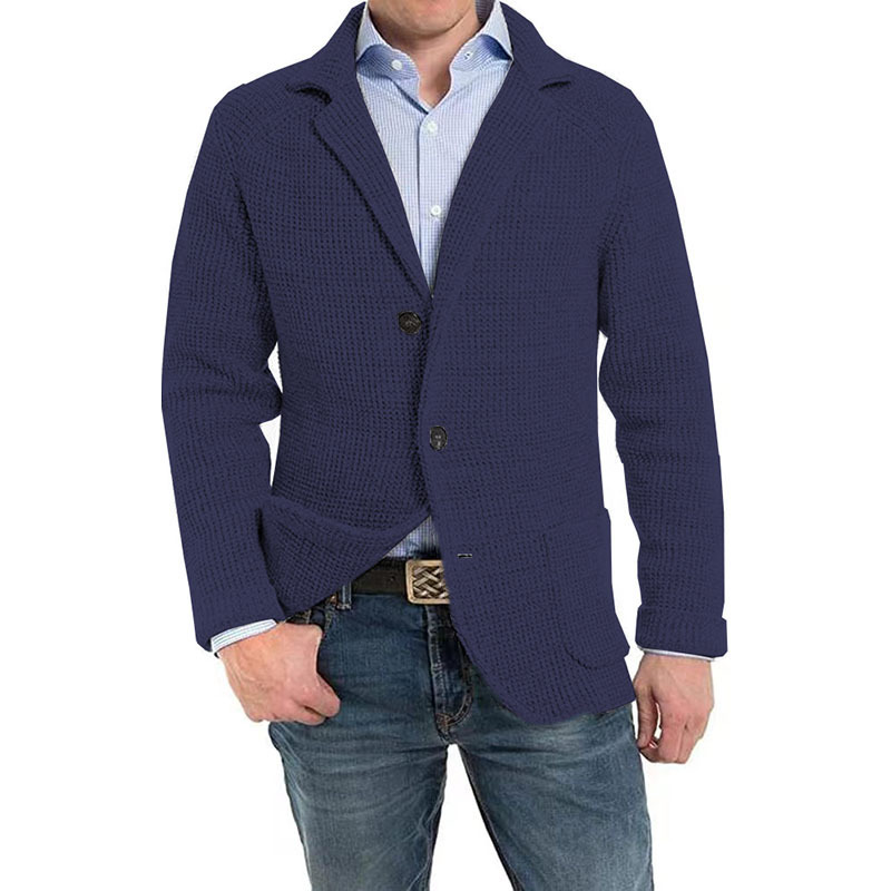 Herren Cardigan Weiches Strickmaterial Reguläre Passform Knopfleiste