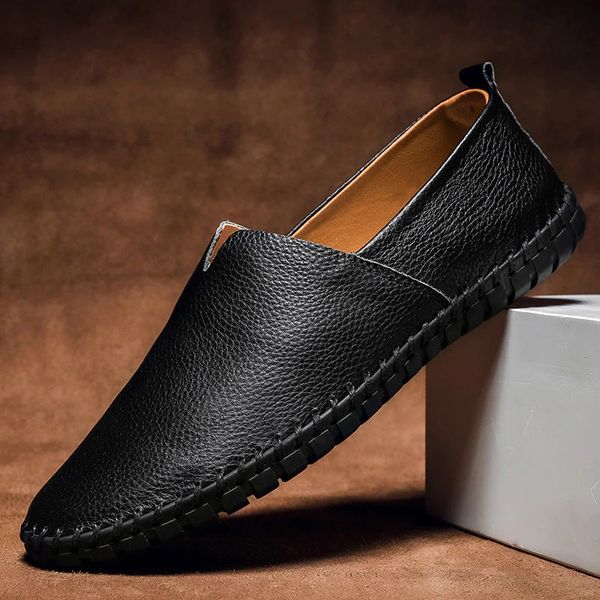 Herren Slip-On Loafers Leder Braun