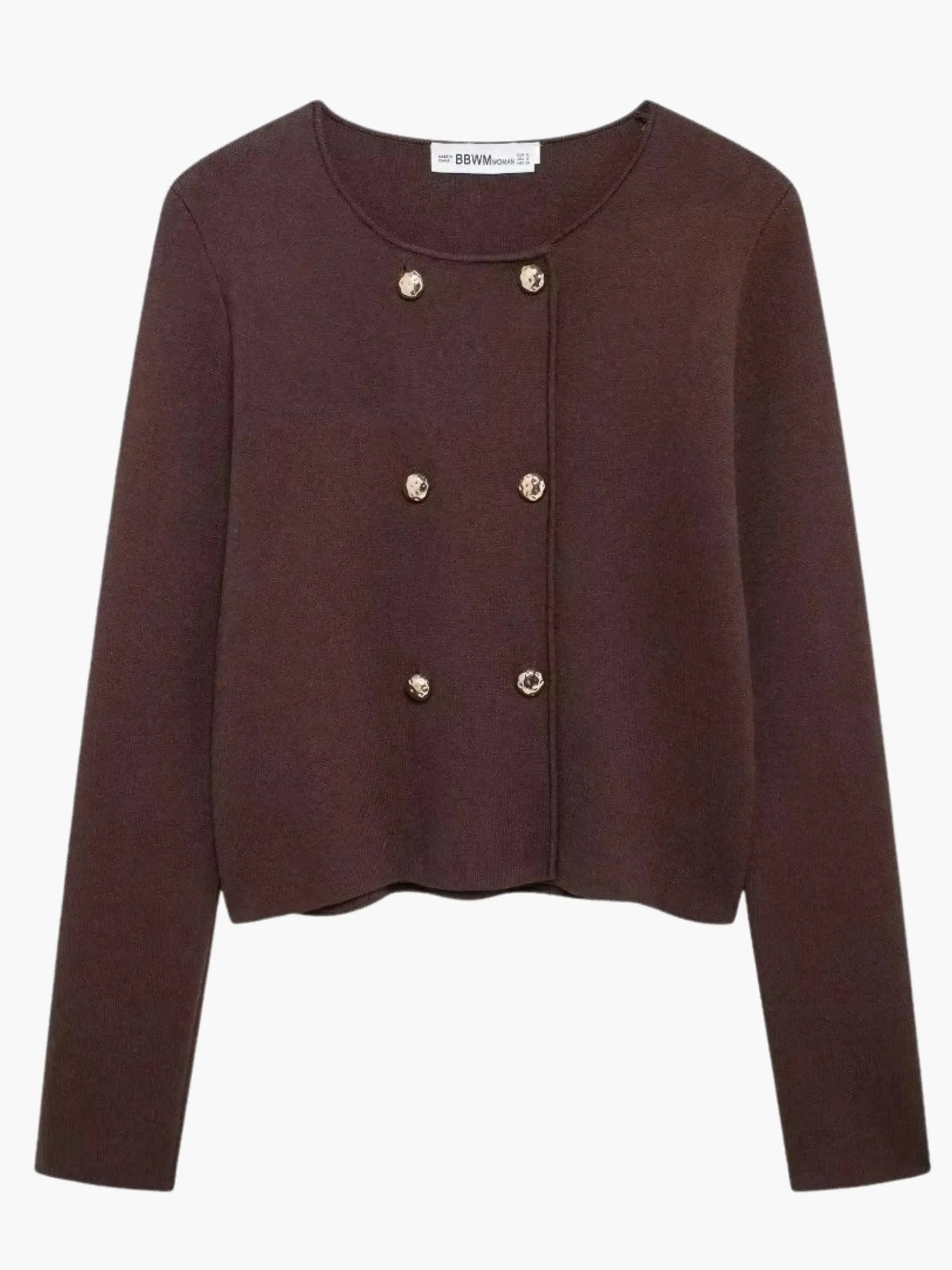Damen Doppelreihiger Strickcardigan