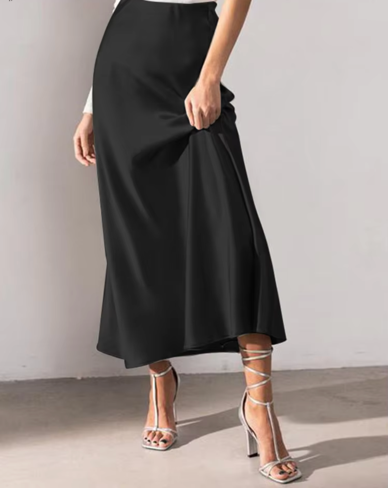 Eveloria Damen Seidenrock Elegant