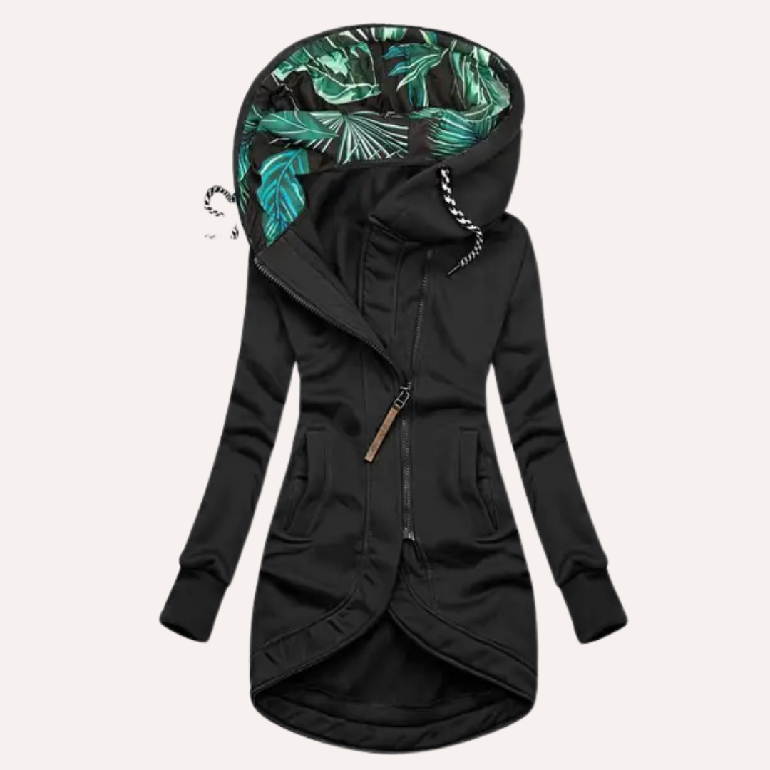 Damen Hoodie Lässig Gemusterter Kapuzenpullover