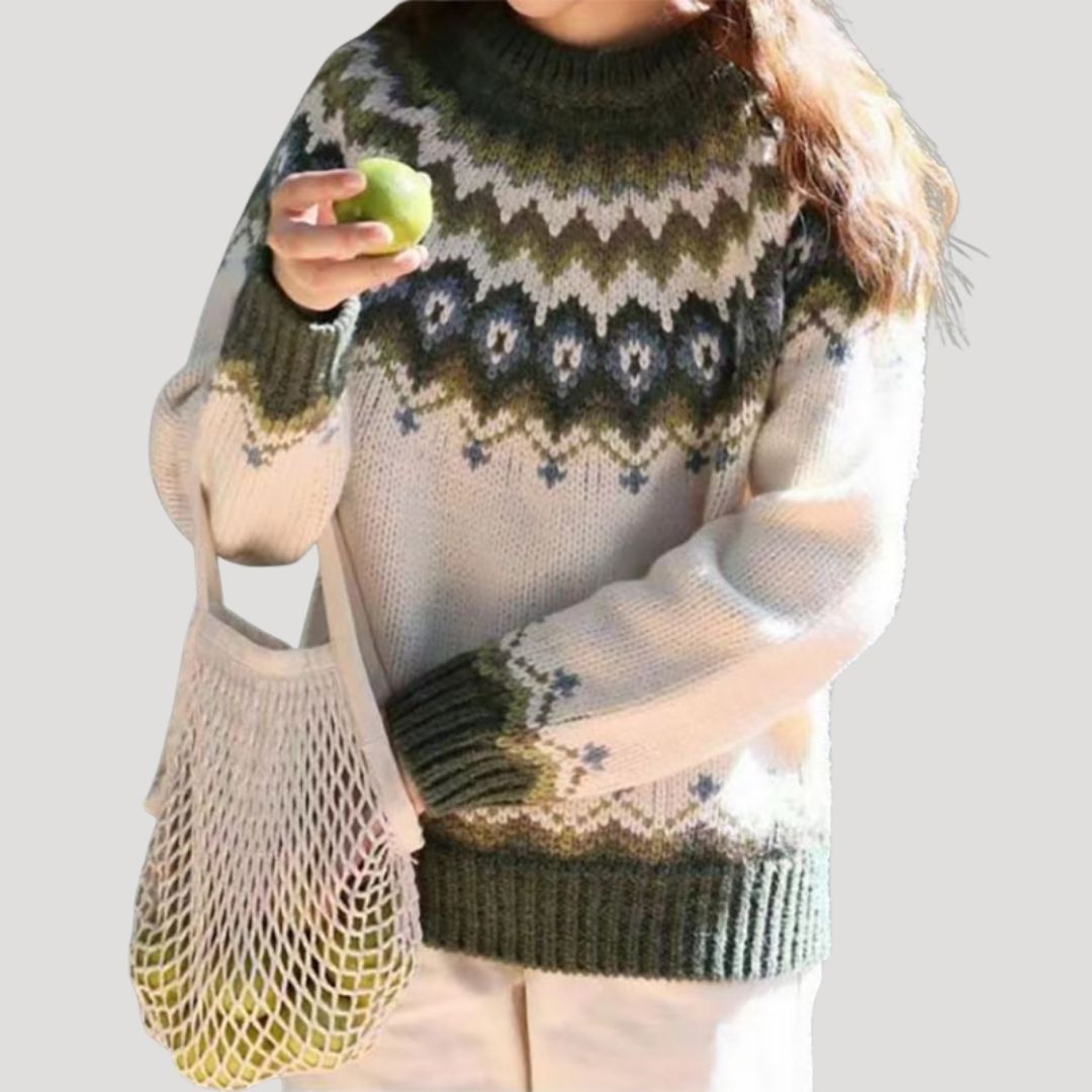 Damen Strickpullover Gemustert Frühjahr