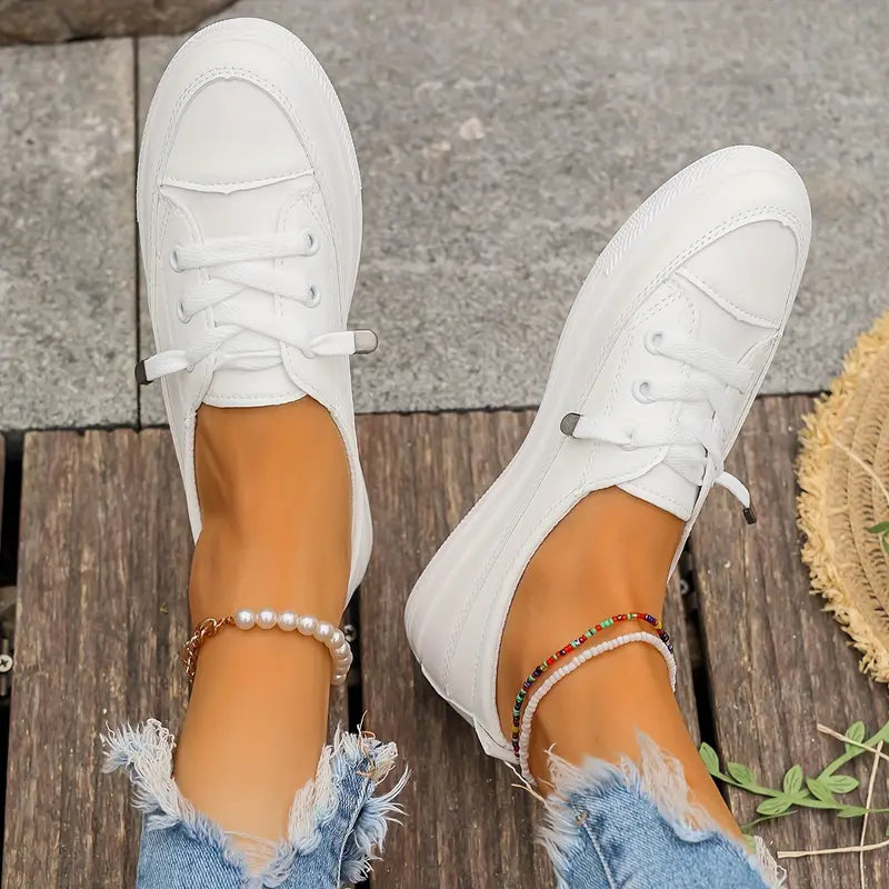 Eveloria Damen Flache Schuhe Rutschfeste Sohle Runde Spitze