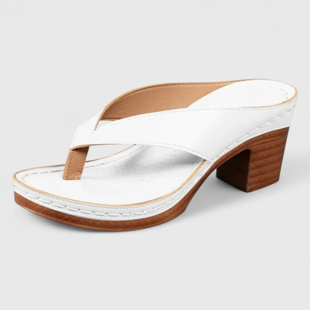 Damen Chunky Heel Zehentrenner Sandalen