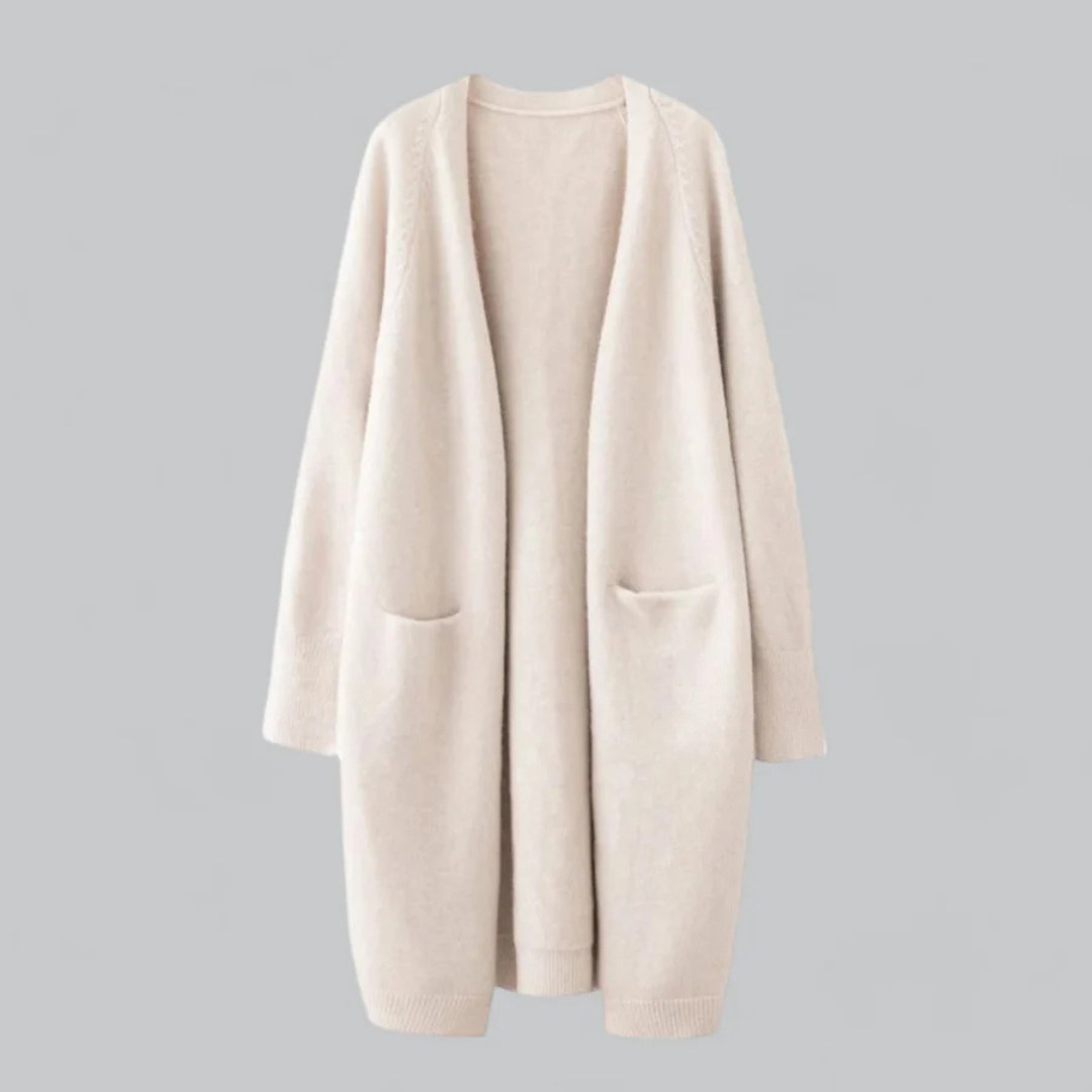 Damen Warme Strickjacke Offene Front