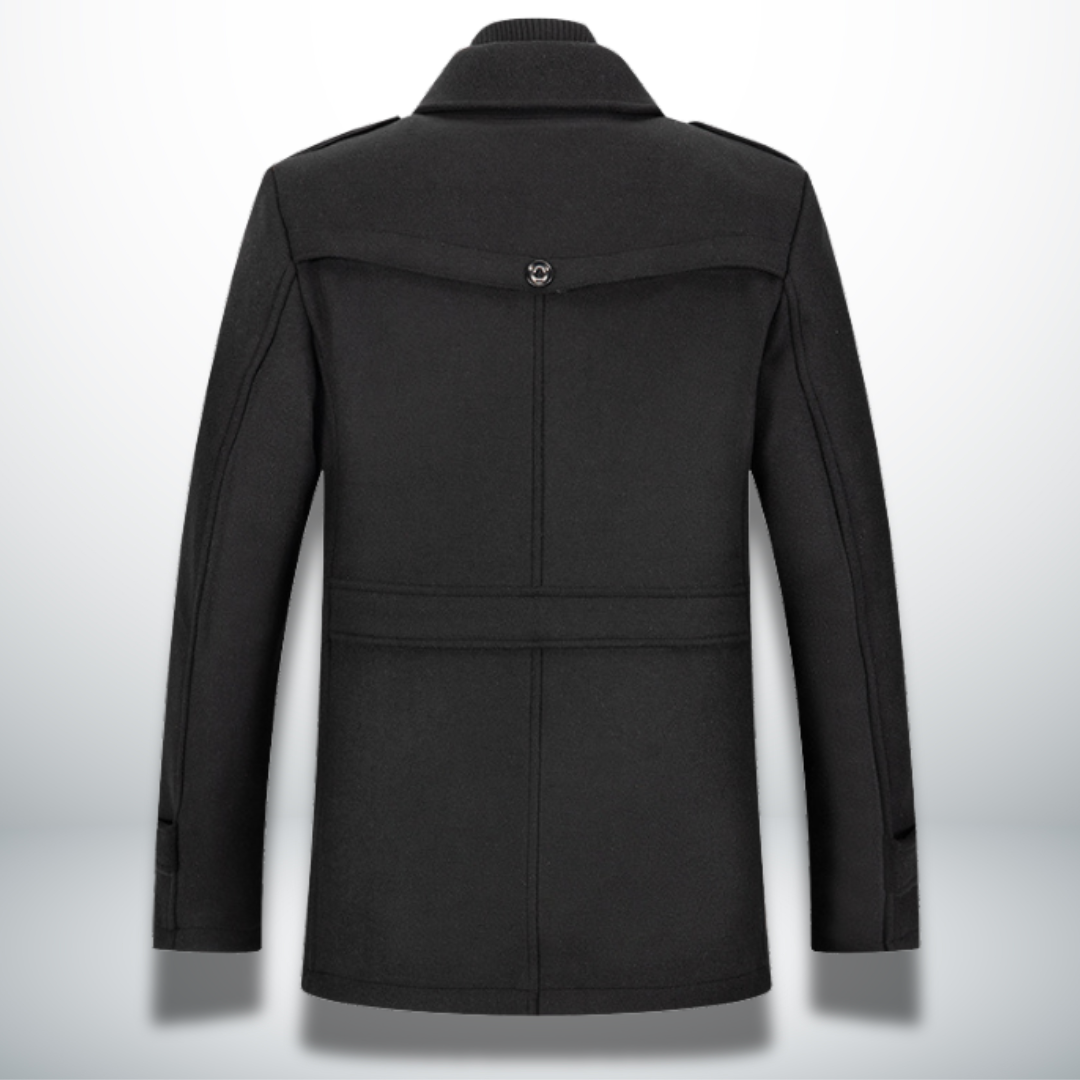 Felix Herren Mantel Smart-Casual Knopfverschluss