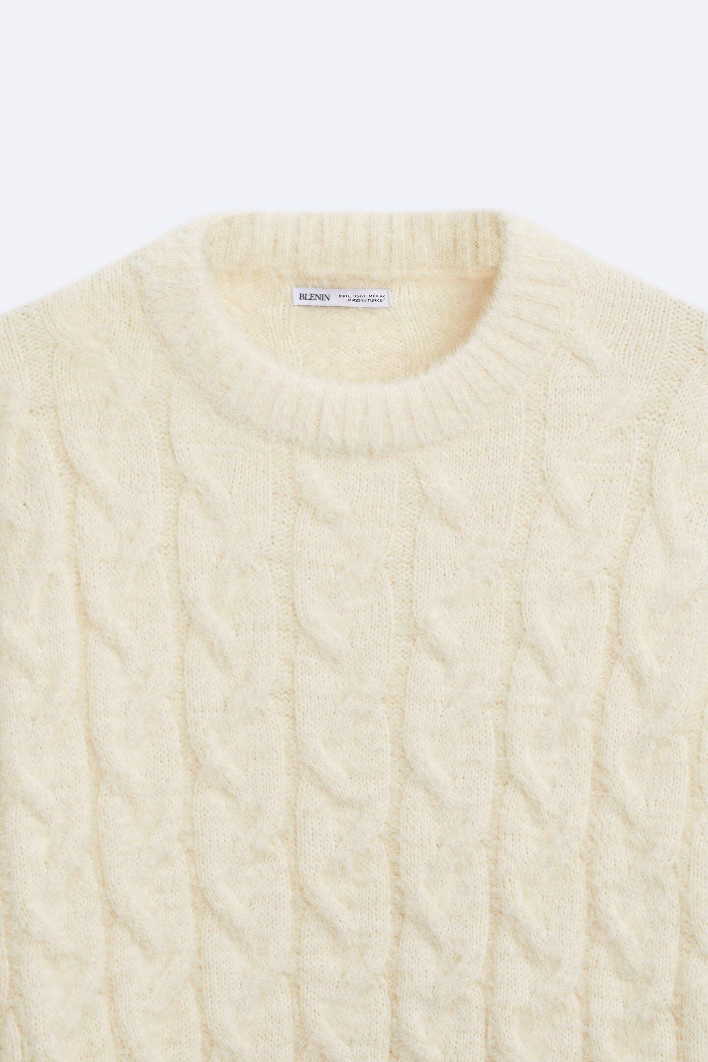 Klassischer Damen Zopfstrick Pullover Zeitlose Eleganz