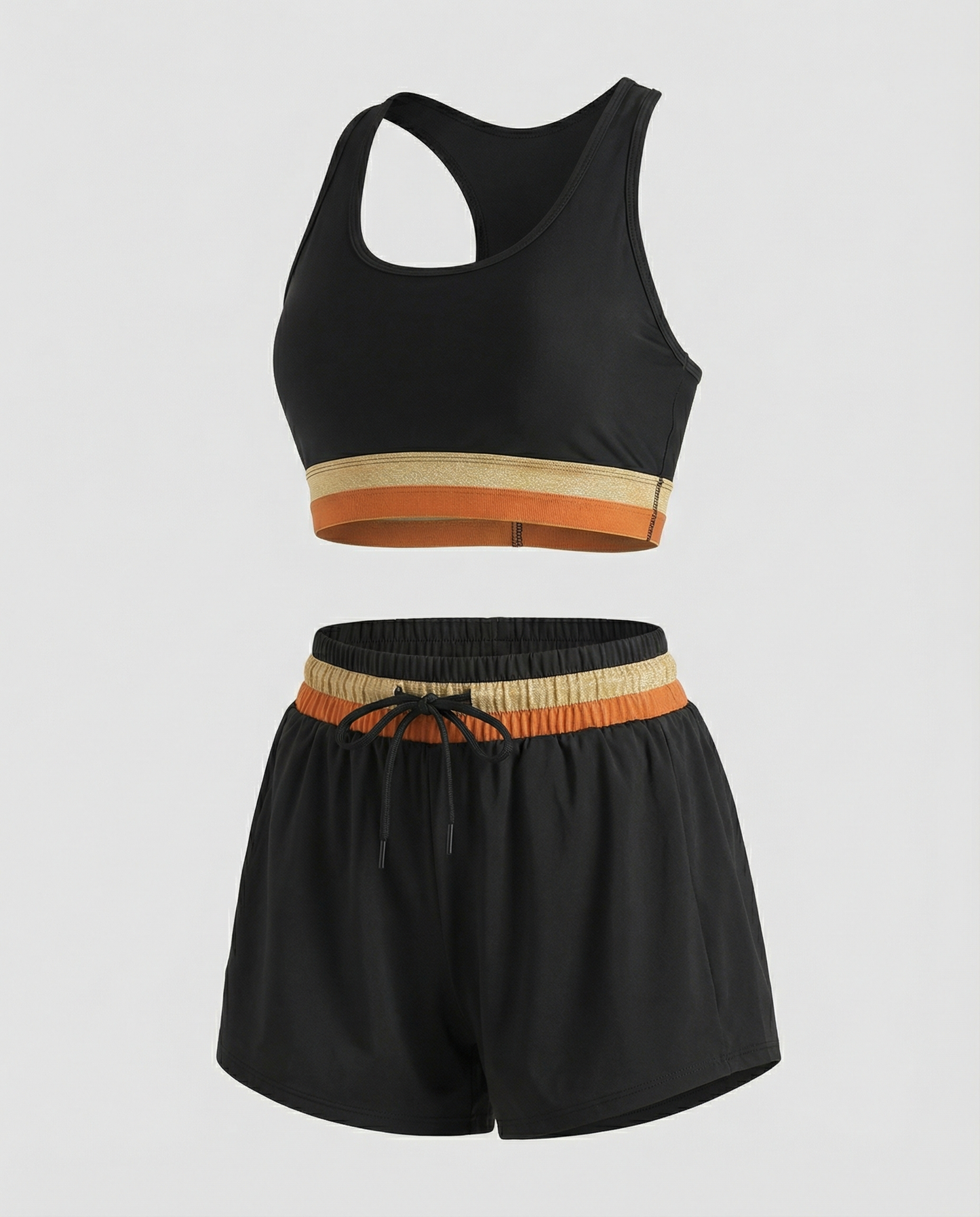 Eveloria Damen Sportbikini Set mit Boyshort und Reißverschluss