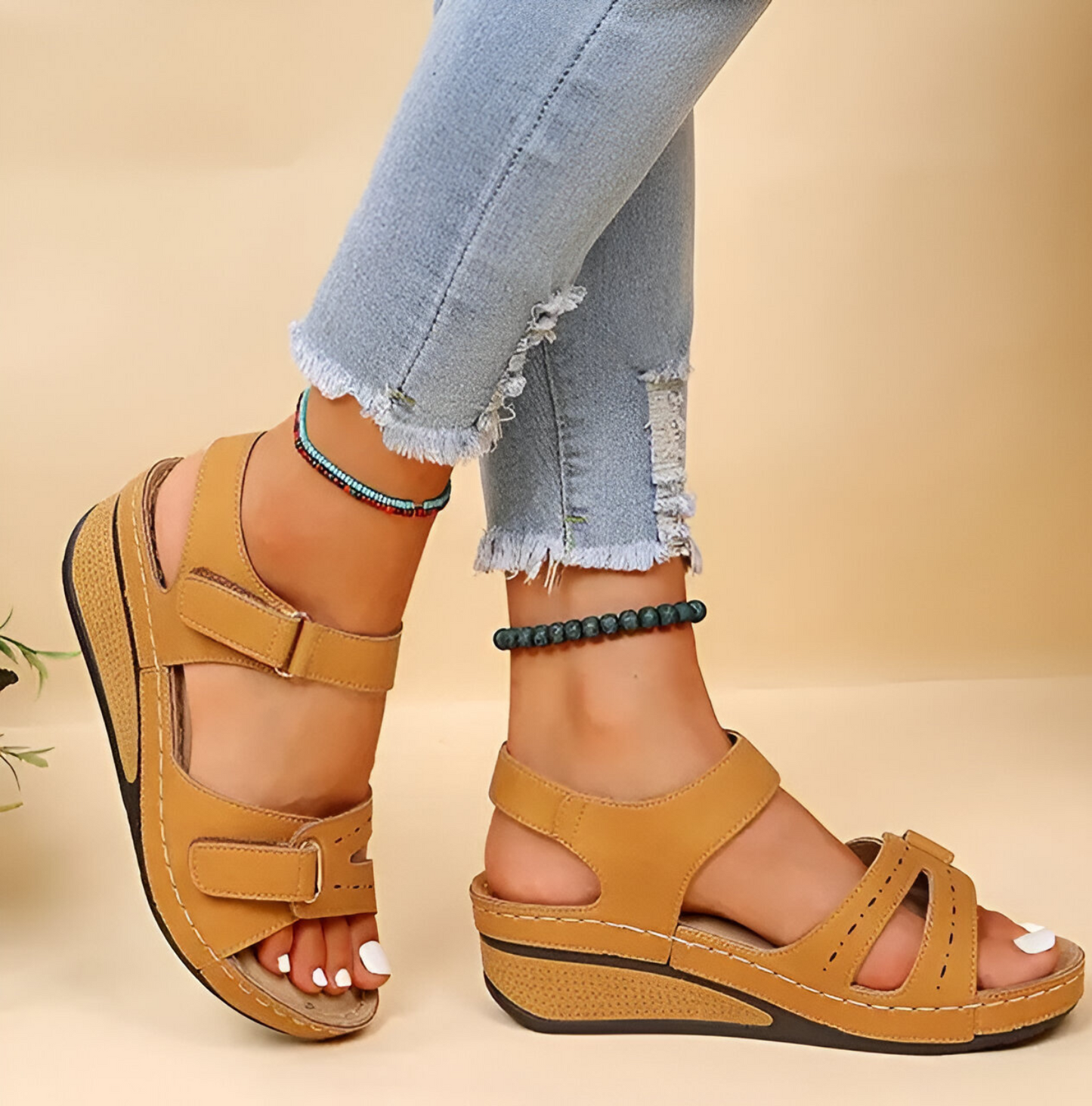 Eveloria Damen Keilsandalen Weich