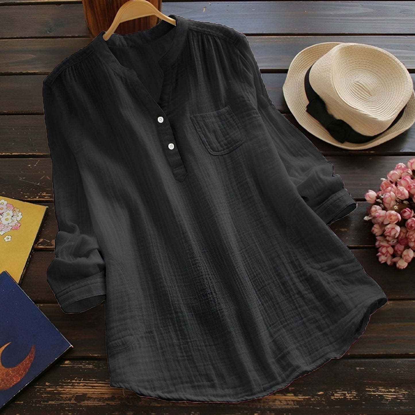 Damen Bluse Lockere Alltagsbluse Zeitlos