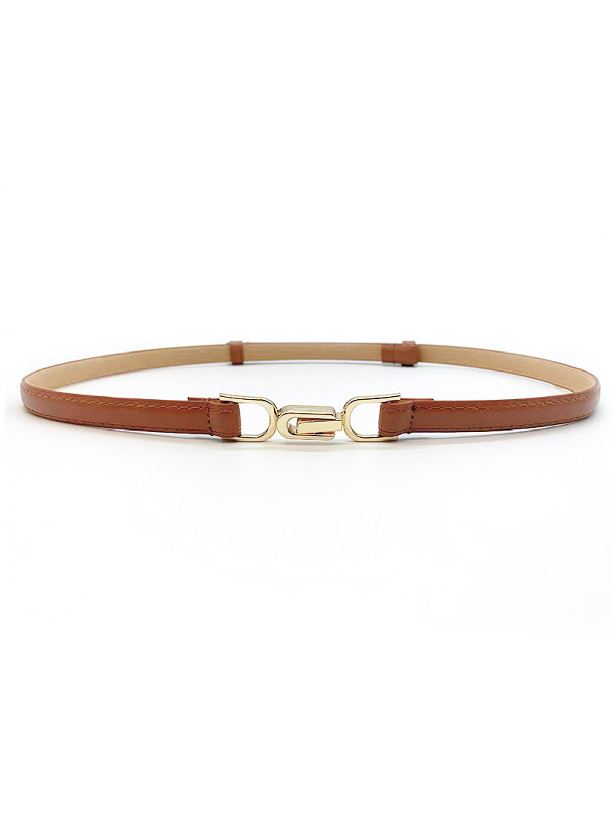 Leder Gürtel Goldene Schnalle