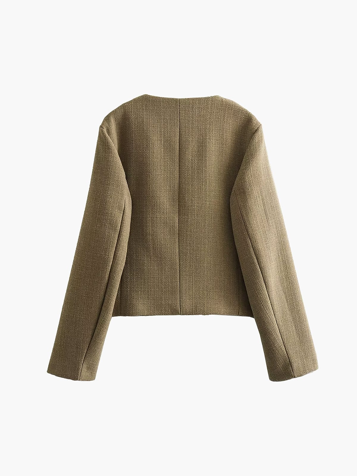 Damen Klassische Tweedjacke Golden Knöpfe