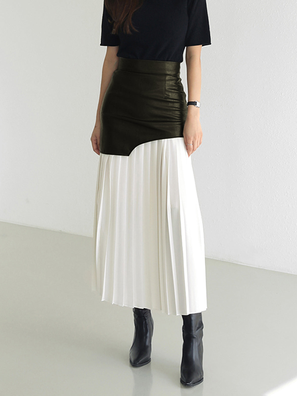 Damen Asymmetrischer Midi Rock Sommerkleid
