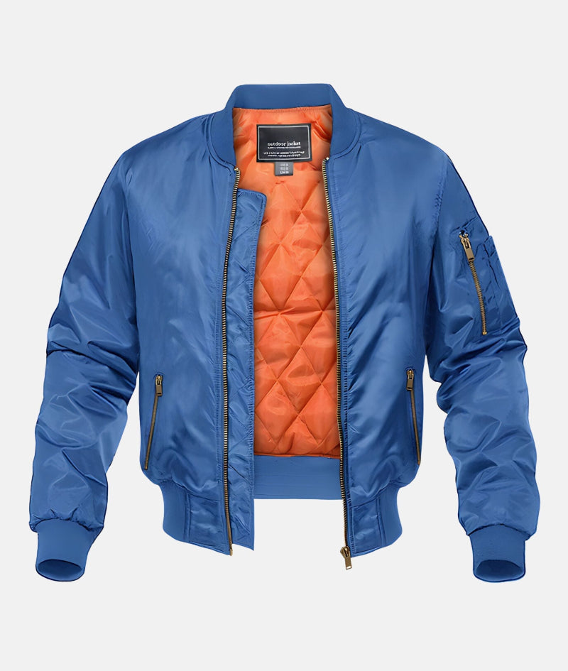 Herren Bomberjacke Steppfutter Normale Passform