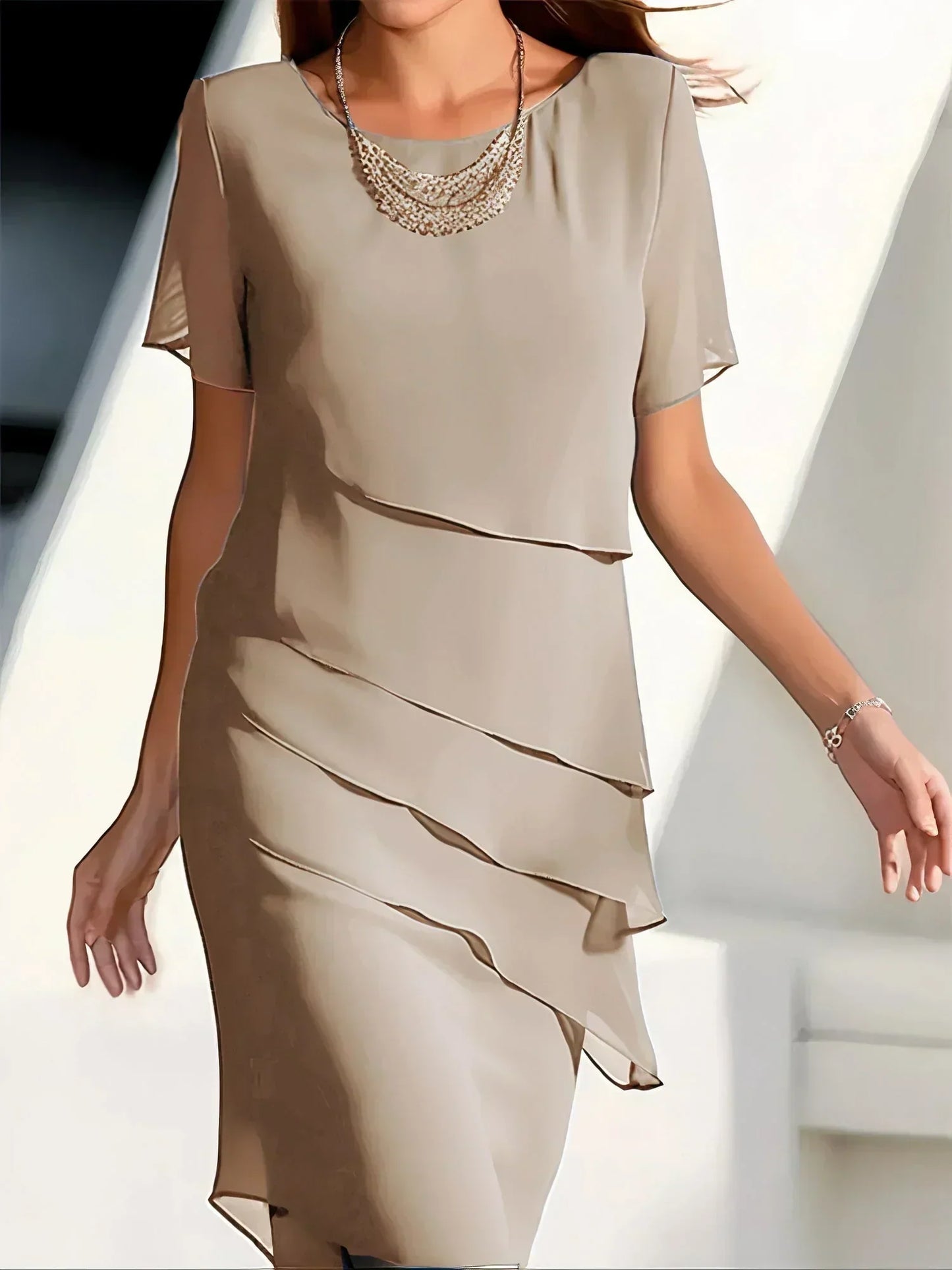Eveloria Damen Cocktailkleid Chiffon