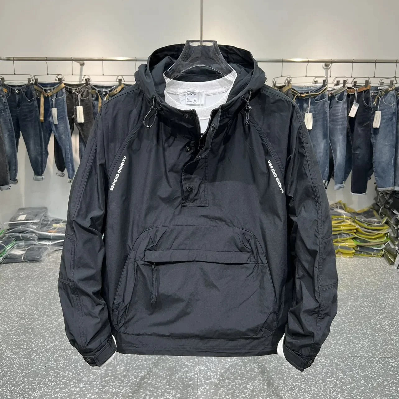 Eveloria Damen Windbreaker Kapuze Wasserdicht