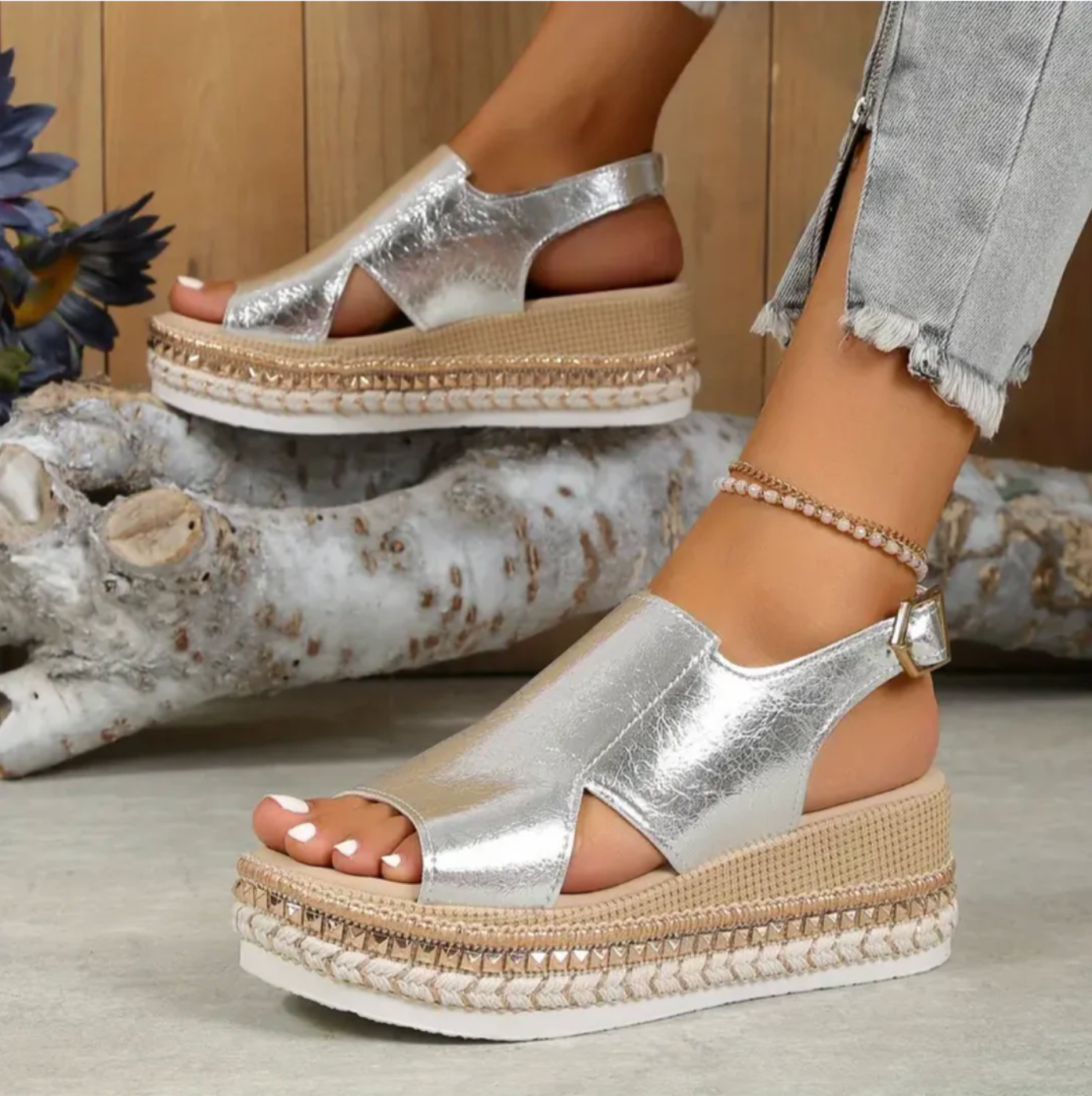 Eveloria Damen Orthopädische Sandalen Fußgewölbestütze Komfort
