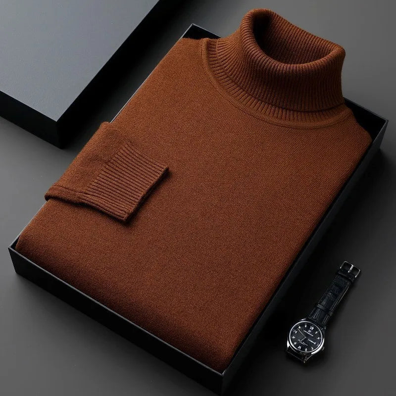 Herren Kaschmirsweater Rollkragen Klassisch
