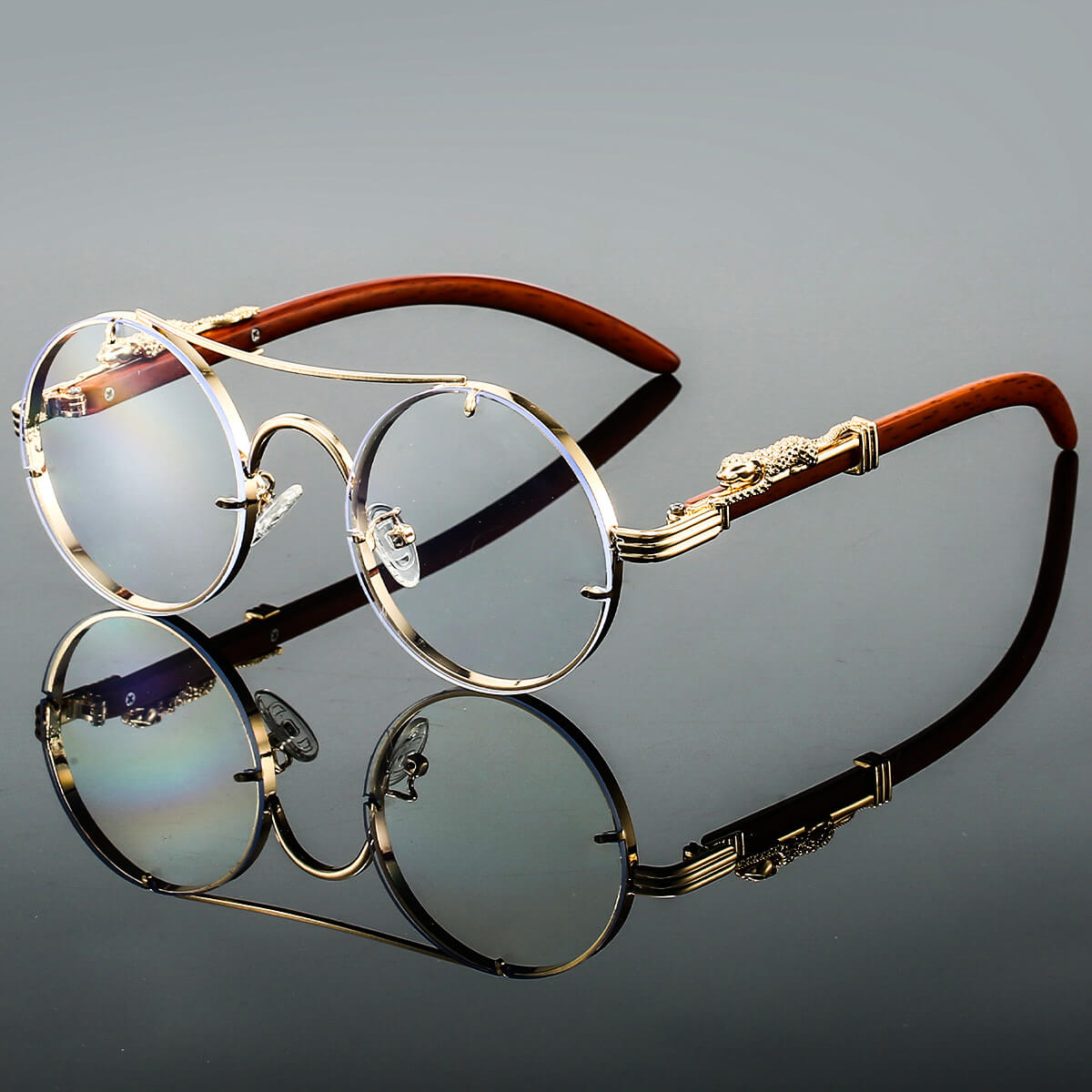 Herren Sonnenbrille Rund Retro Acetat