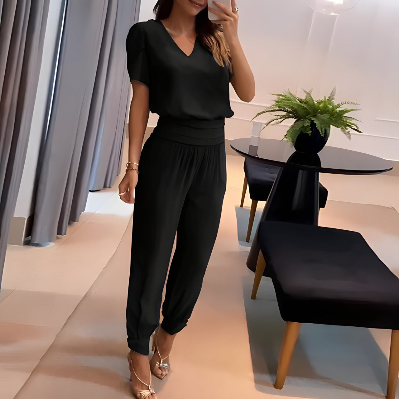 Damen Business-Anzug Hose Bluse