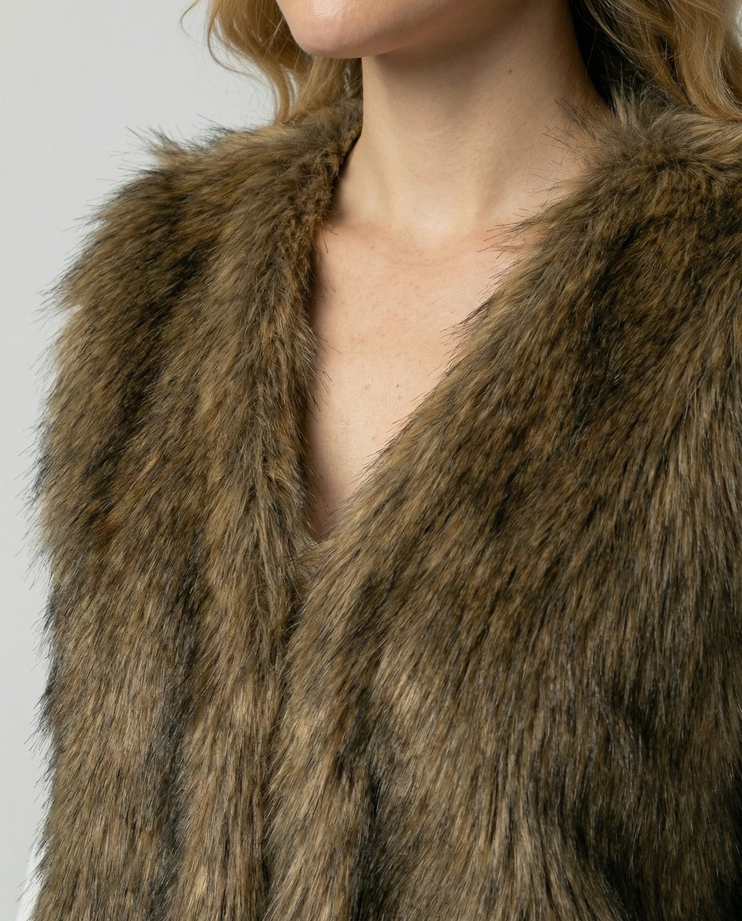 Damen Faux-Fur-Weste