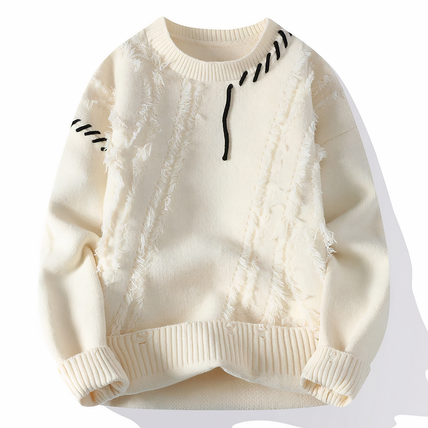 Eveloria Damen Patchwork Pullover Bunt