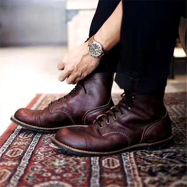 Eveloria Herren Schnürstiefel Leder
