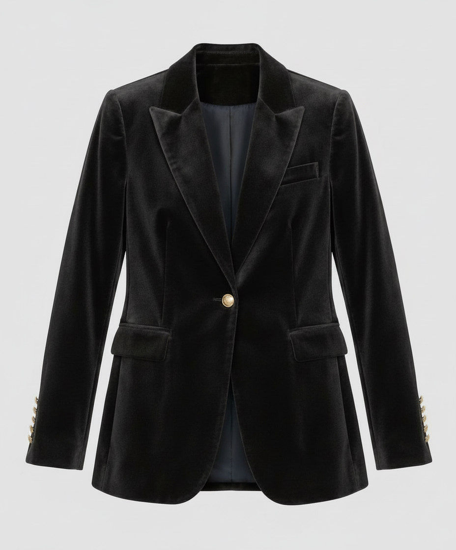 Damen Samt Blazer Elegantes Design