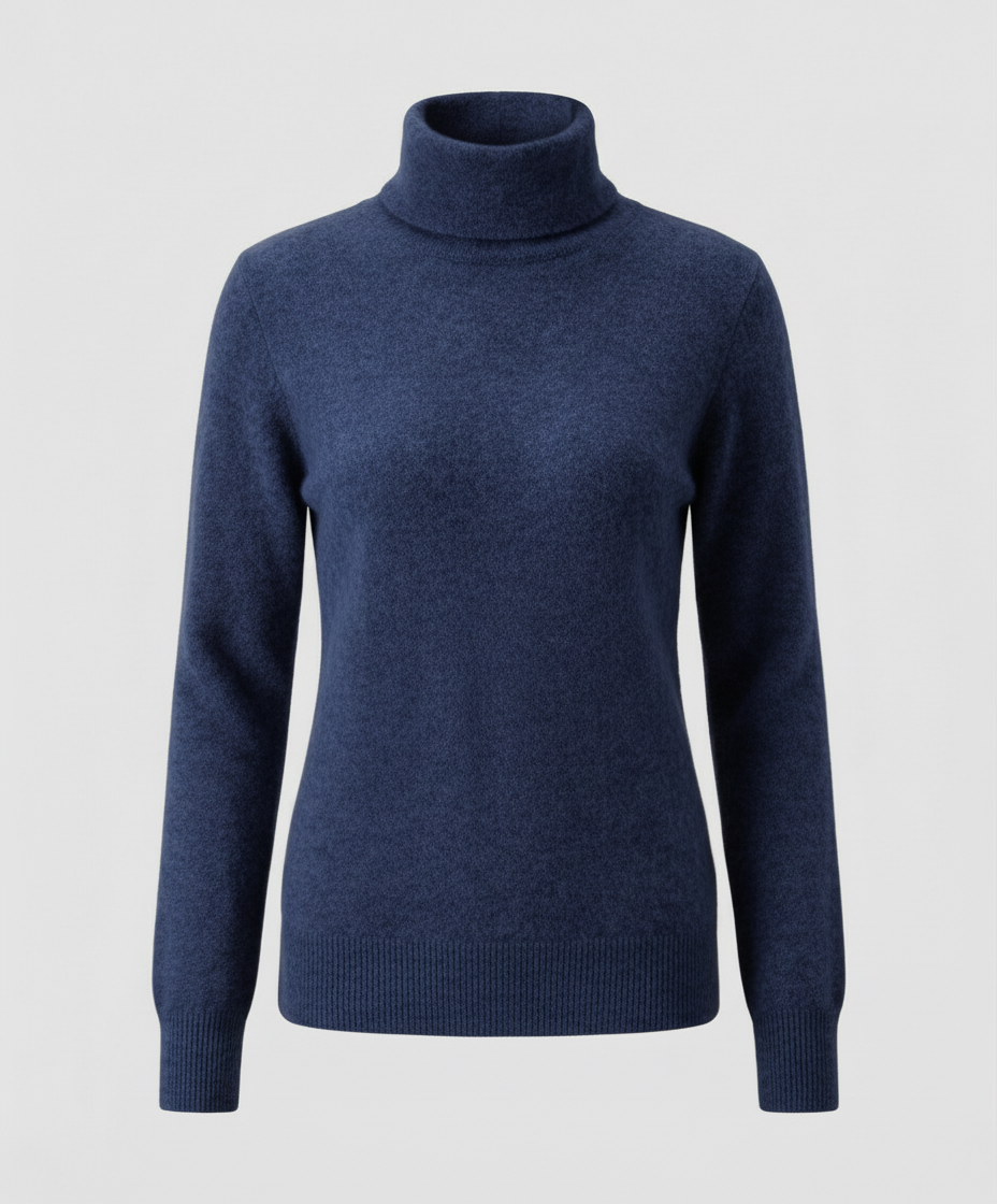 Weiche Damen Cashmere Rollkragen Pullover