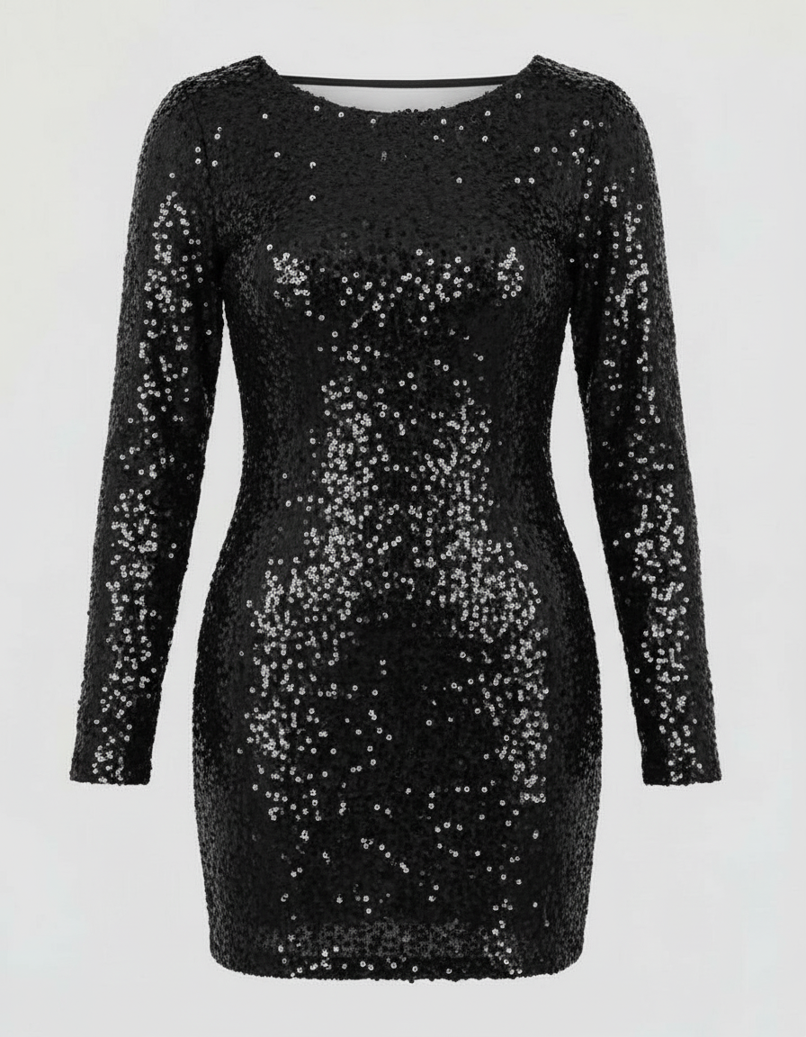 Damen Cocktailkleid Offene Rückseite Elegant