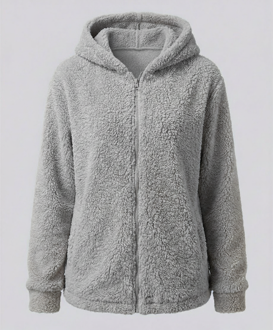 Damen Teddy Fleece Jacke